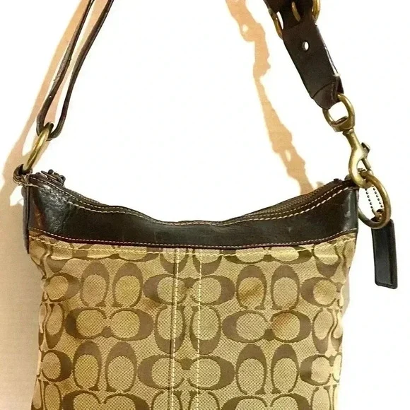 Coach vintage CC signature print canvas crossbody handbag - Picture 4 of 12